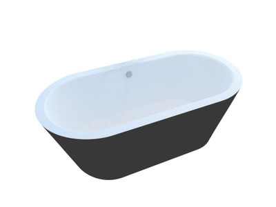 Obsidian 32 X 65 Freestanding One Piece Soaker Tub With Center Drain