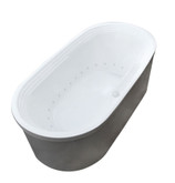 Pearl 34 x 67 Oval Freestanding Air Jetted Bathtub