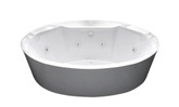 Sunstone 34 X 68 Oval Freestanding Air & Whirlpool Water Jetted Bathtub