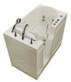 26 x 46 Left Drain Biscuit Whirlpool & Air Jetted Walk-In Bathtub