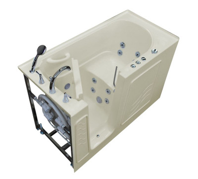 30 x 60 Left Drain Biscuit Whirlpool Jetted Walk-In Bathtub