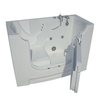 30 x 60 Right Drain White Whirlpool Jetted Wheelchair Accessible Walk-In Bathtub