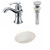 19.75-Inch W x 15.75-Inch D CUPC Oval Sink Set In Biscuit With Single Hole CUPC Faucet And Drain