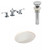 19.75-Inch W x 15.75-Inch D CUPC Oval Sink Set In Biscuit With 8-Inch o.c. CUPC Faucet And Drain