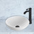 Matte Black White Phoenix Stone Vessel Sink and Otis Faucet Set