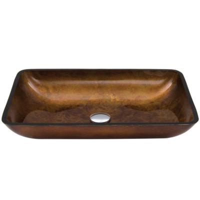 Russet Glass Glass Vessel Bathroom Sink