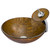 Chrome Textured Copper Glass Vessel Sink and Waterfall Faucet Set