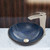 Brushed Nickel Indigo Eclipse Glass Vessel Sink and Blackstonian Faucet Set