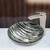 Brushed Nickel Rising Moon Glass Vessel Sink and Blackstonian Faucet Set