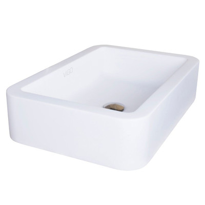 Matte White Navagio Composite Vessel Sink