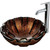 Chrome Walnut Shell Glass Vessel Sink and Faucet Set