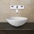 Chrome White Phoenix Stone Vessel Sink with Titus Wall Mount Faucet