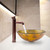 Oil Rubbed Bronze Copper Shapes Glass Vessel Sink and Seville Faucet Set