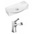 18-Inch W x 9-Inch D Rectangle Vessel Set In White Color With Single Hole CUPC Faucet