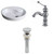 21-Inch W x 18-Inch D Oval Vessel Set In White Color With Single Hole CUPC Faucet And Drain