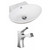 21-Inch W x 15-Inch D Oval Vessel Set In White Color With Single Hole CUPC Faucet