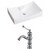 27-Inch W x 18-Inch D Rectangle Vessel Set In White Color With Single Hole CUPC Faucet