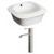 17-Inch W x 17-Inch D Square Vessel Set In White Color With Deck Mount CUPC Faucet
