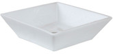 16-Inch W x 16-Inch D Above Counter Square Vessel In White Color For Wall Mount Faucet