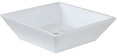 16-Inch W x 16-Inch D Above Counter Square Vessel In White Color For Wall Mount Faucet