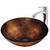 Chrome  Russet Glass Vessel Sink and Faucet Set