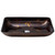 Brown and Gold Glass Vessel Bathroom Sink