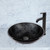 Matte Black Gray Onyx Glass Vessel Sink and Seville Faucet Set