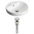 18.5-Inch W x 18.5-Inch D Round Vessel Set In White Color And Drain