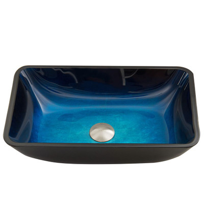 Turquoise Water Glass Vessel Bathroom Sink