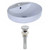 18.1-Inch W x 18.1-Inch D Round Vessel Set In White Color And Drain