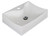 21.5- Inch W x 16- Inch D Wall Mount Rectangle Vessel In White Color For Single Hole Faucet