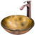 Oil Rubbed Bronze Copper Shapes Glass Vessel Sink and Otis Faucet Set