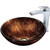 Chrome Kenyan Twilight Glass Vessel Sink and Faucet Set