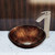 Brushed Nickel Kenyan Twilight Glass Vessel Sink and Duris Faucet Set