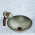 Oil Rubbed Bronze Simply Silver Glass Vessel Sink and Waterfall Faucet Set