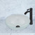 Matte Black White Frost Glass Vessel Sink and Otis Faucet Set