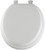 Round Cushioned Vinyl Soft Toilet Seat with Easy Clean & Change Hinge in White