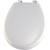 Round Moulded Wood Toilet Seat with Easy Clean & Change Hinge in White