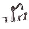 Vestige 2 Handle Kitchen Faucet with Matching Side Spray - Oil Rubbed Bronze Finish