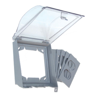 Outdoor Weatherproof Double Gang While In-Use Cover   Clear
