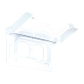 Weatherproof Single Gang Duplex Horizontal PVC Cover  White