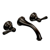Kingsley 2 Handle Wall Mount Bathroom Faucet Trim (Trim Only)- Oil Rubbed Bronze Finish