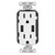 Combination Duplex Receptacle And USB Charger. 15 Amp. White.