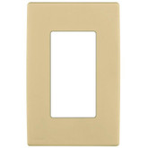 1-Gang Screwless Snap-On Wallplate for 1 Device, in Dapper Tan