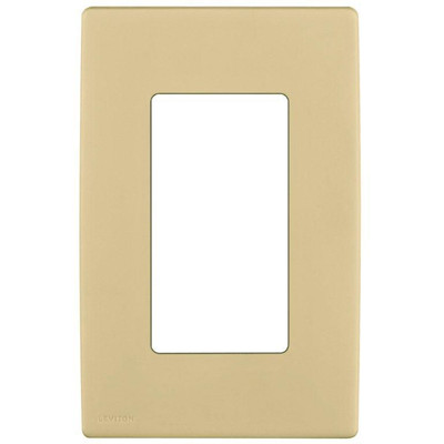 1-Gang Screwless Snap-On Wallplate for 1 Device, in Dapper Tan