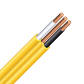 Electrical Cable  Copper Electrical Wire Gauge 12/2 - Romex SIMpull NMD90 12/2 Yellow - 150M