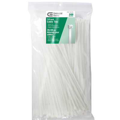 14IN NATURAL CABLE TIE 500 PACK