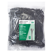 8IN UV BLACK CABLE TIE 1000 PACK