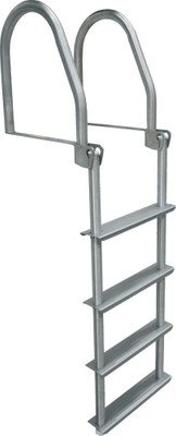 4 Step Stainless Steel Flip-Up Dock Ladder