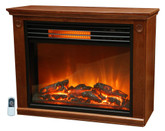 Easy Set Large Room Infrared Fireplace Heater Includes All Wood Mantle & Remote